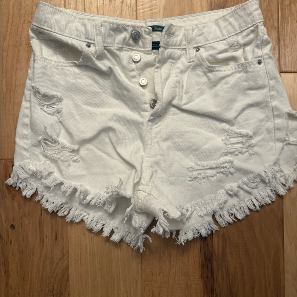 Wild Fable White Frayed Jean Shorts